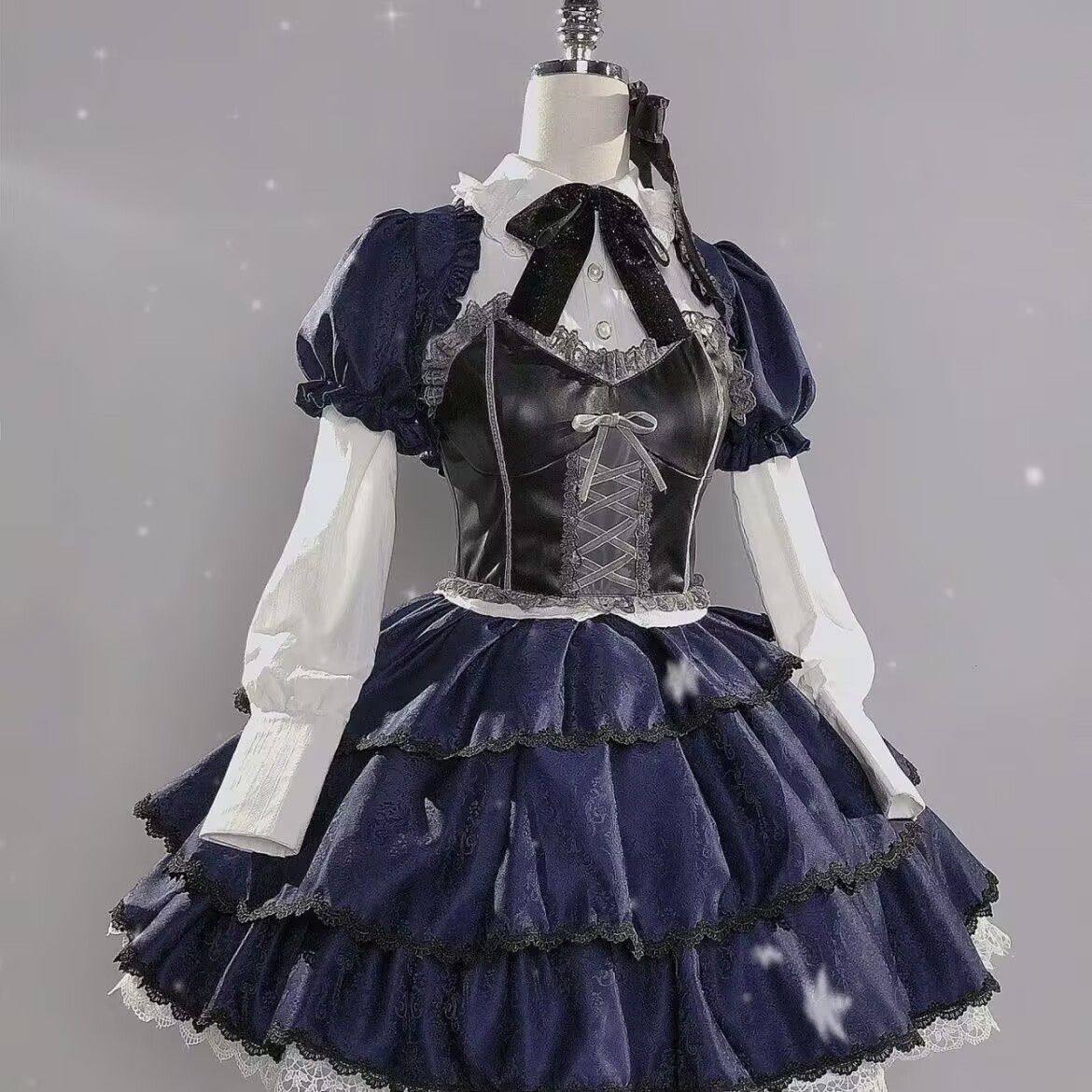 Summer Clothing For 60 Year Old Woman - cosplay animation dress dark pattern middle