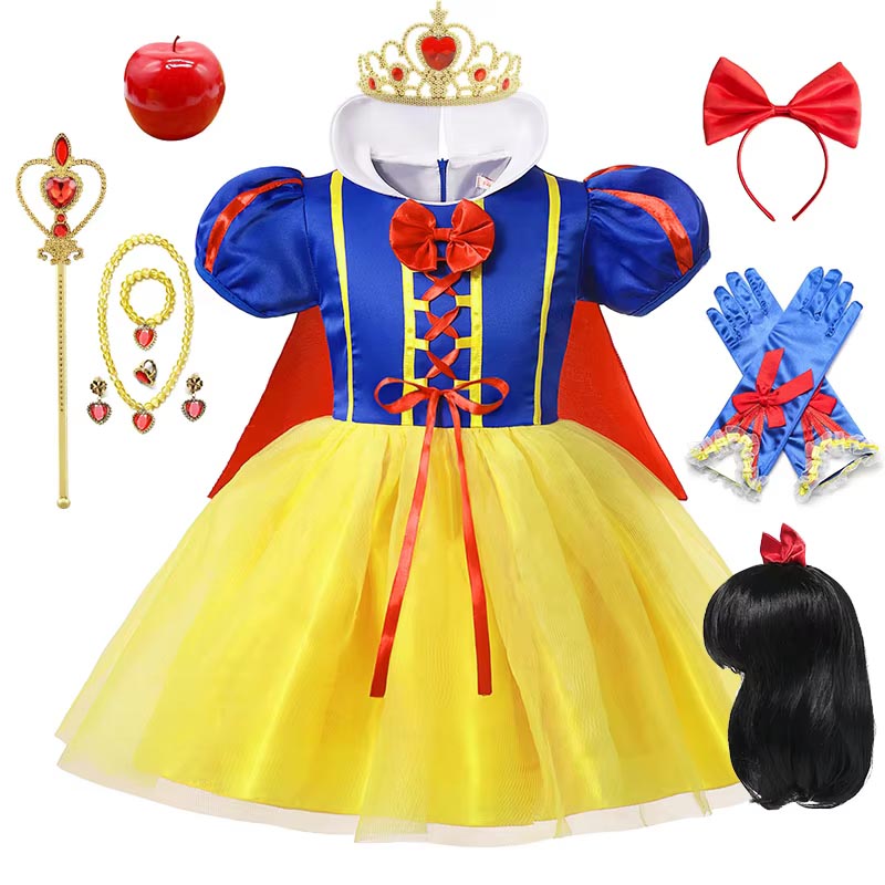 Summer Kids Clothing - Snow White Princess Dress Kids Girl