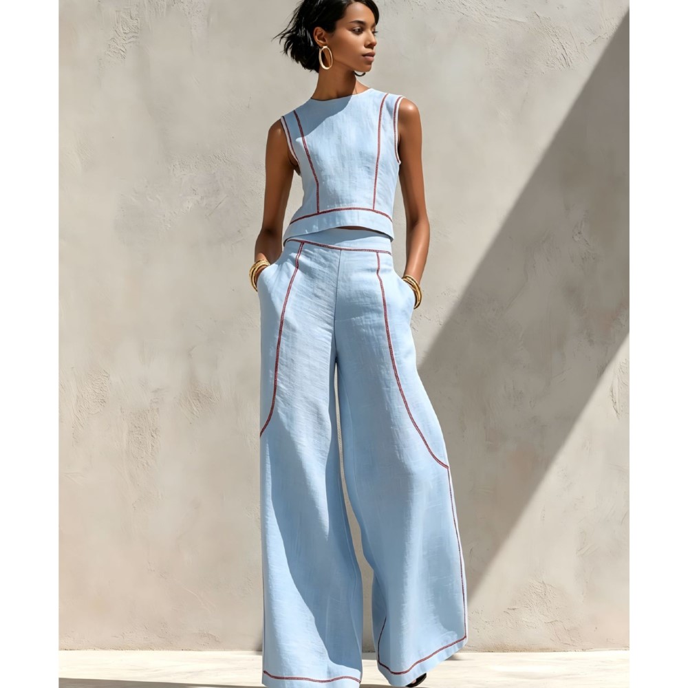Summer Zara - Fashion Striped Color Matching Women's Vest