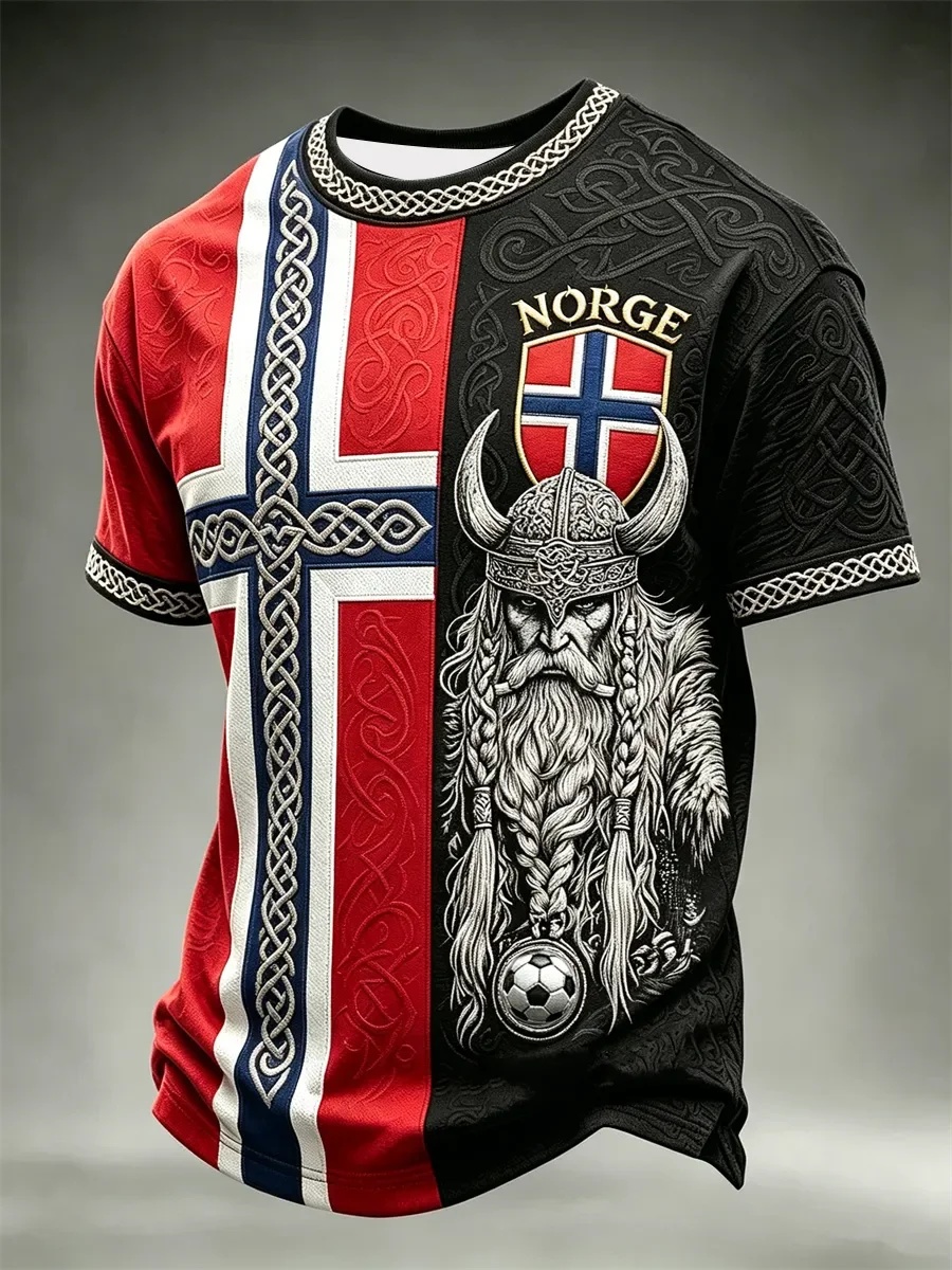 Summer Viking Clothing - 2026 Summer Men Norway Norge Viking