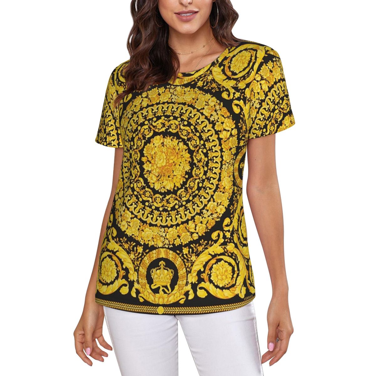 Decorative Golden Medallion Ba - đánh giá và giá Summer Clothing For 60 Year Old Woman
