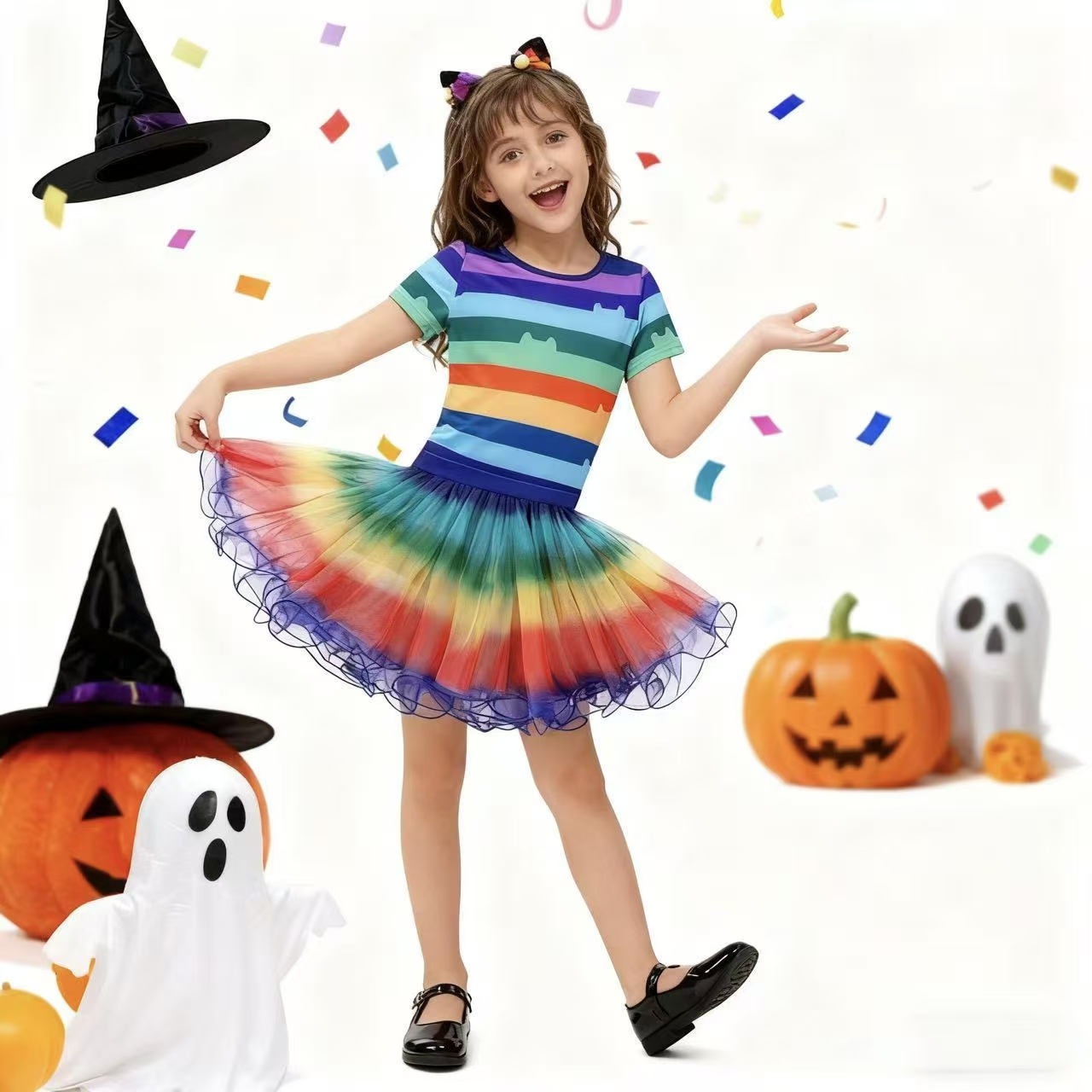 Girls Rainbow Striped T-Shirt  - đánh giá và giá Summer Kids Clothing