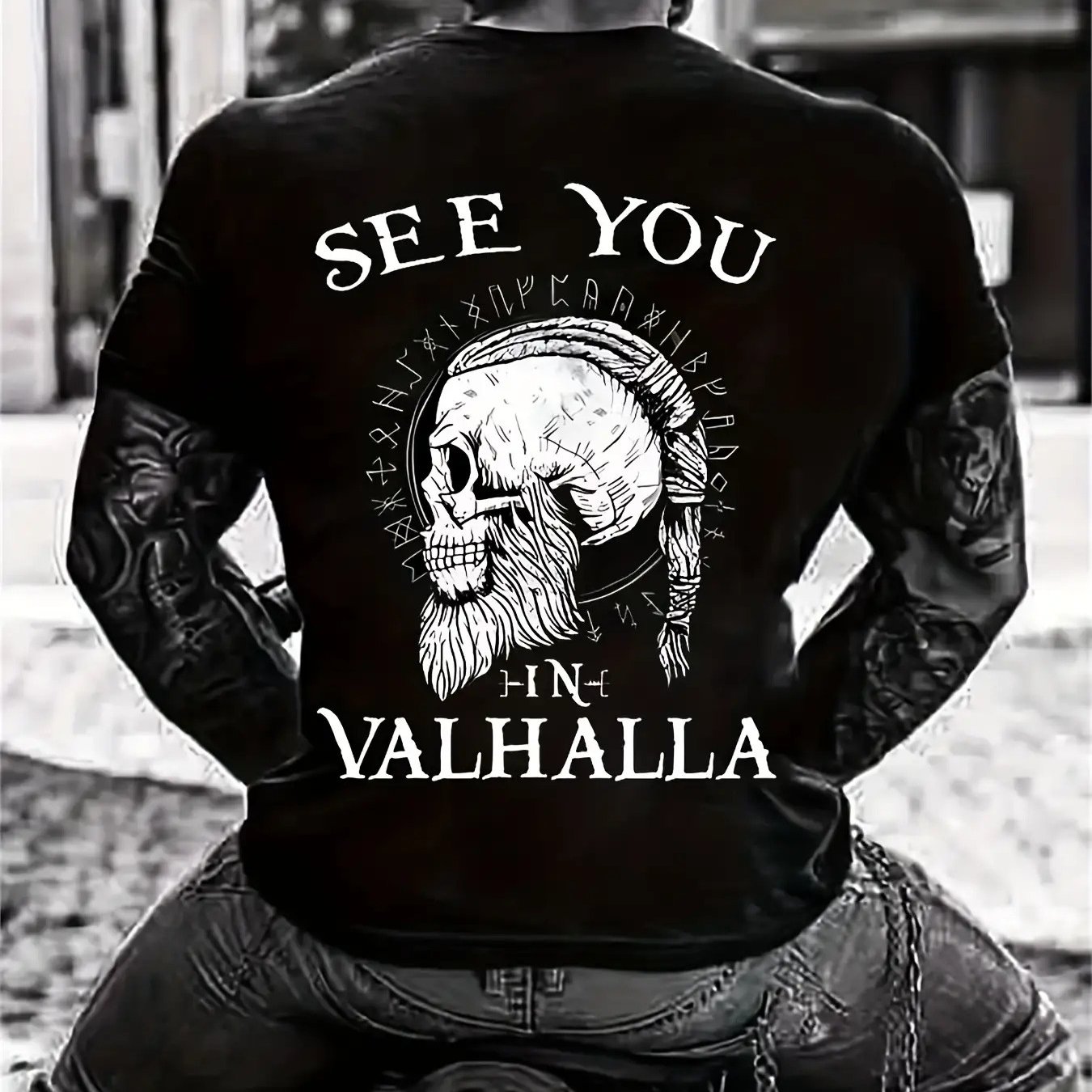 Viking Skull Design Men'S Crew - đánh giá và giá Summer Viking Clothing