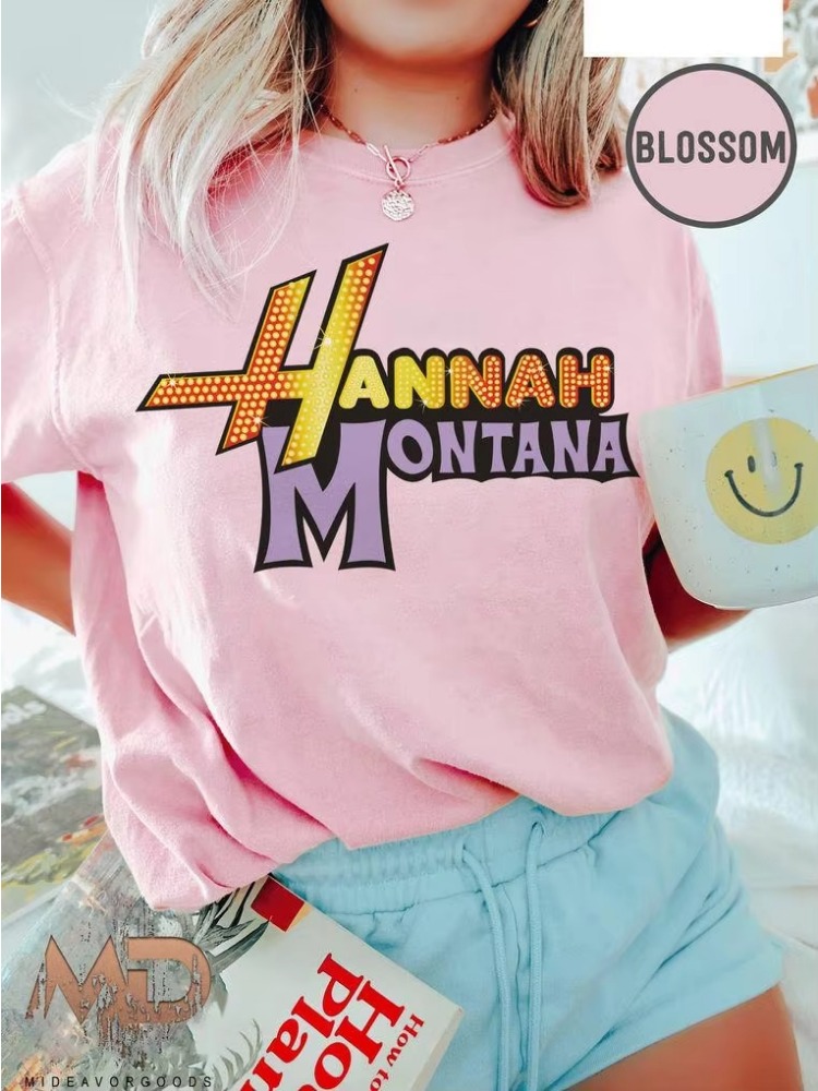 New Hannah Montana Logo T-shir - đánh giá và giá Summer Clothing Logo
