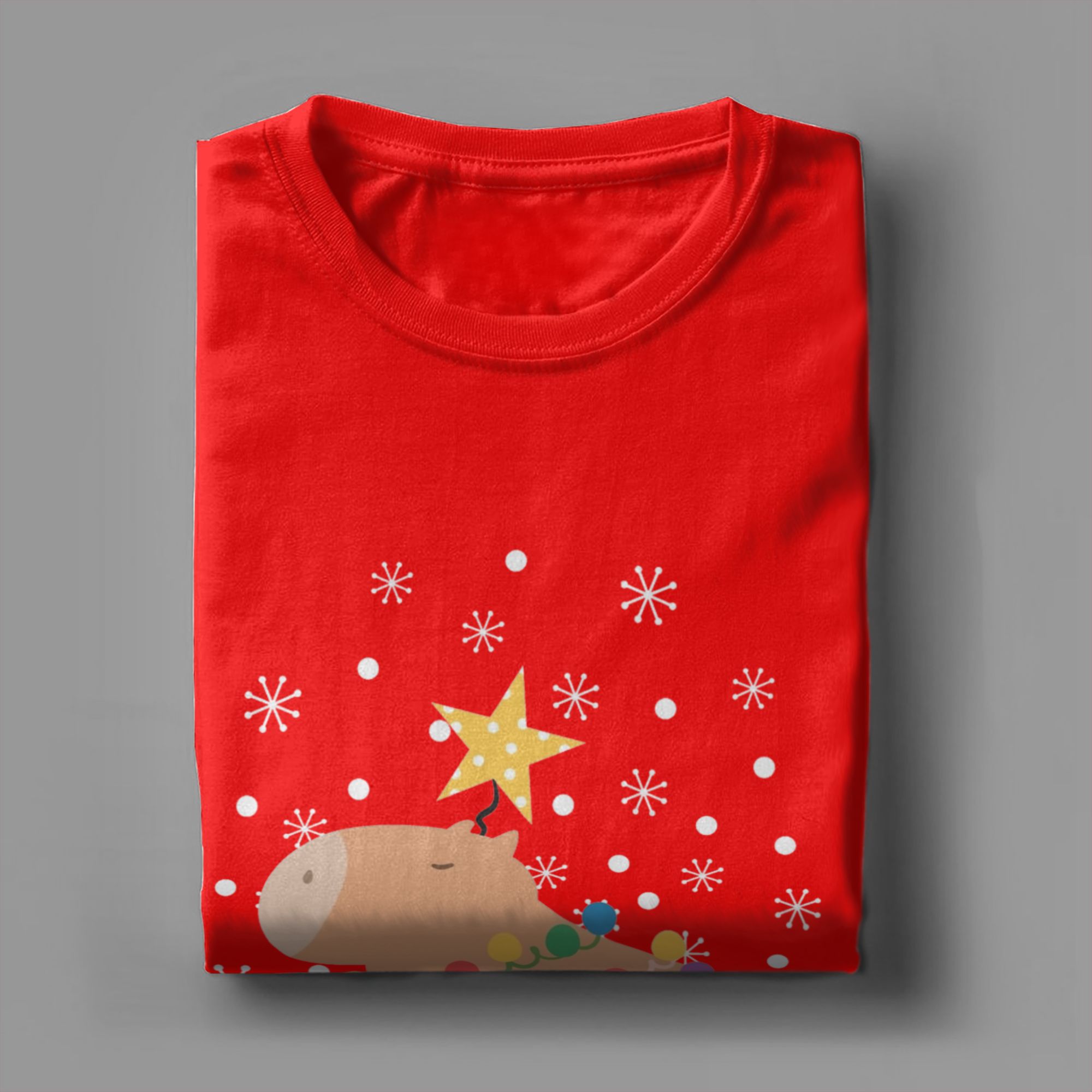 Capybara Christmas Tree  T Shi - đánh giá và giá Summer Clothing Ideas Men
