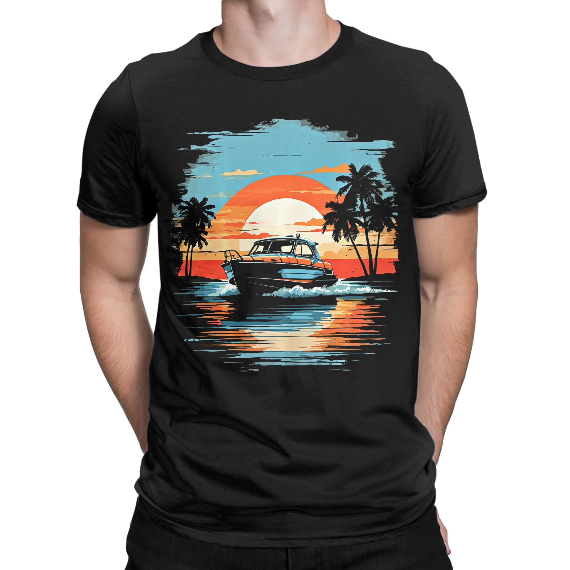Men's T Shirt Motor Boat Yacht - đánh giá và giá Summer Clothing Ideas Men