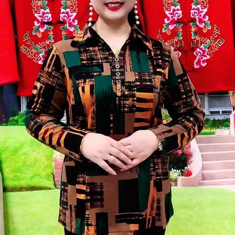 Commute Geometric Shirt Spring - đánh giá và giá Summer Clothing For 60 Year Old Woman