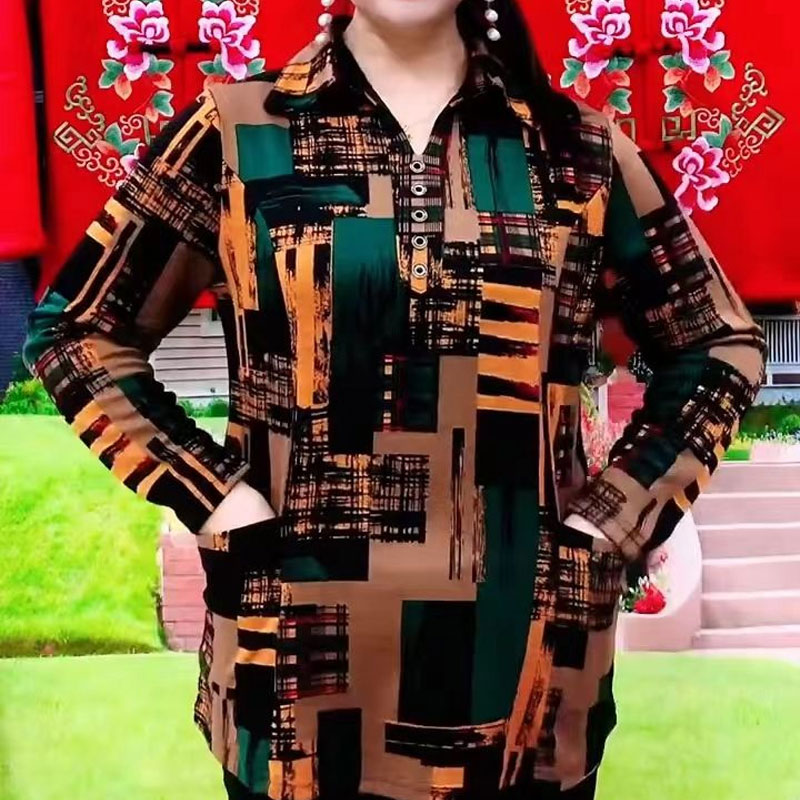 Commute Geometric Shirt Spring - đánh giá và giá Summer Clothing For 60 Year Old Woman