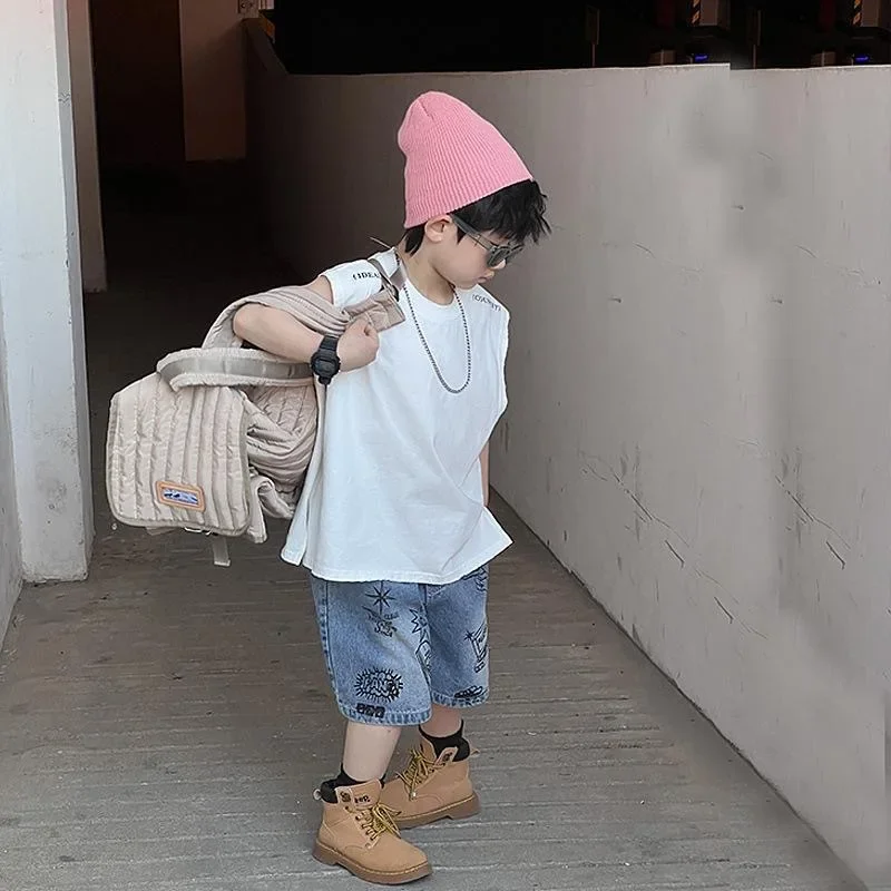 Boys Summer Thin Loose Denim F - đánh giá và giá Summer Clothing Drawing For Kids